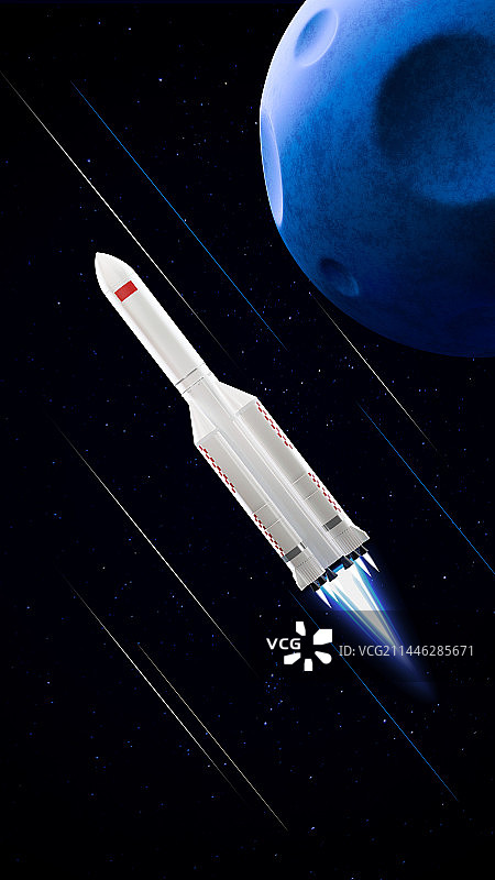 3D卡通风格宇宙探索航空航天主题插画图片素材