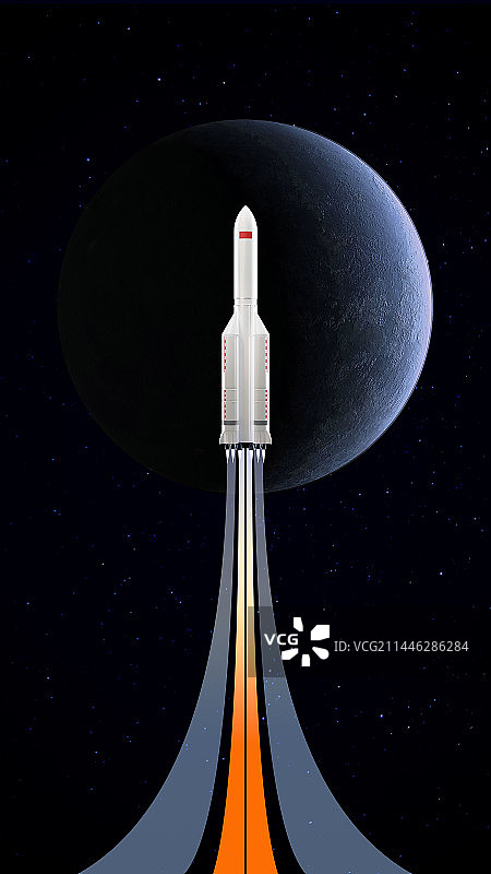 3D卡通风格宇宙探索航空航天主题插画图片素材