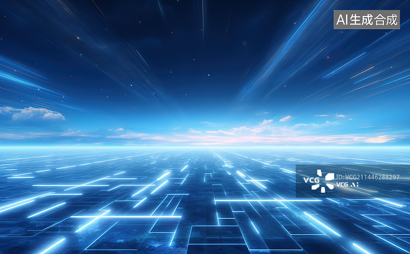 【AI数字艺术】城市风光大数据概念图片素材