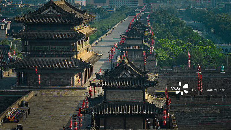 西安古城墙图片素材
