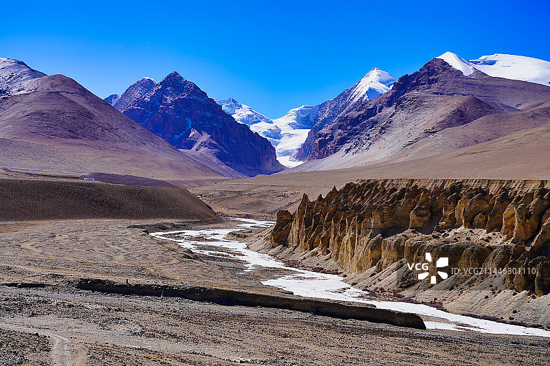 遥望曲登尼玛冰川图片素材