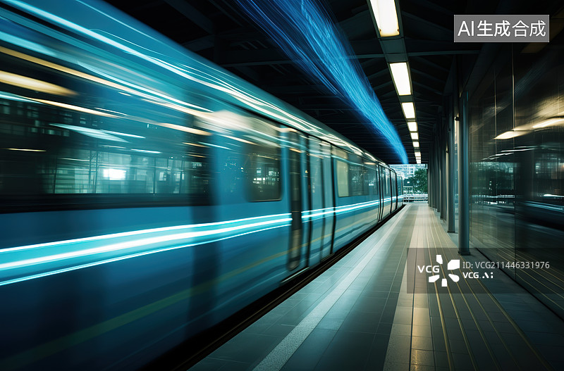 【AI数字艺术】城市风光与地铁图片素材