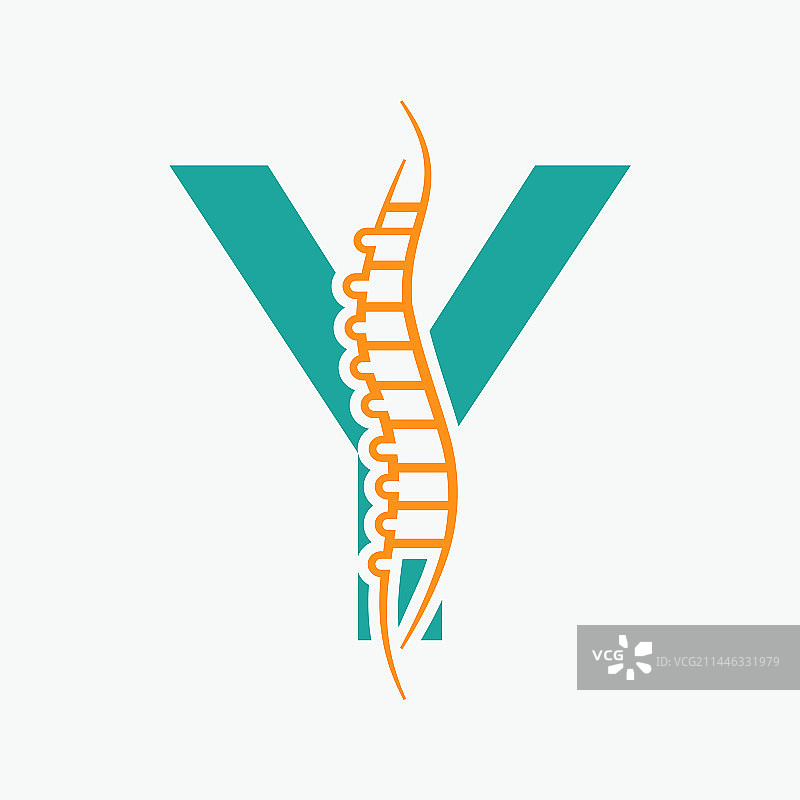 字母Y骨科健康骨骼标志设计图片素材