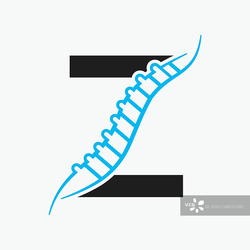 字母Z骨科健康骨骼标志设计图片素材