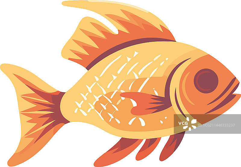 在黄色鱼缸里游泳的可爱小鱼图片素材