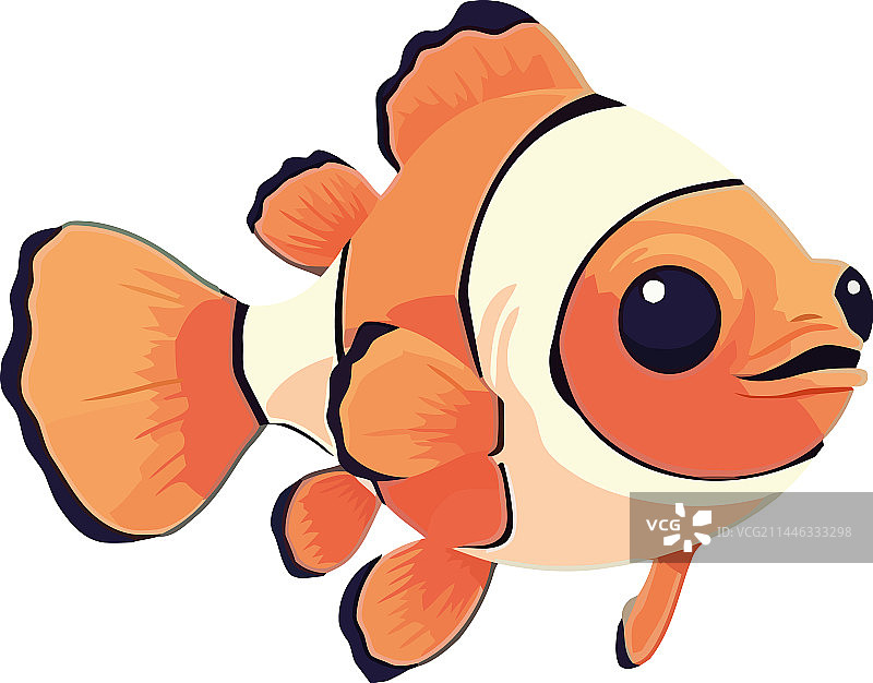 热带珊瑚礁中欢快的小丑鱼图片素材