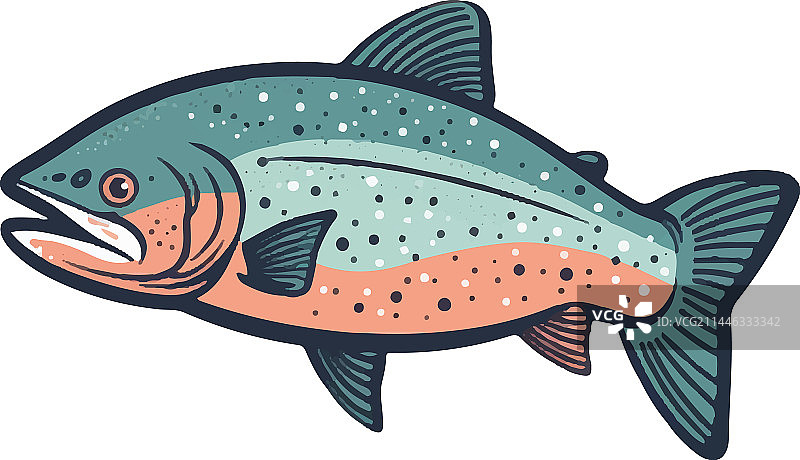 新鲜海鲜鳟鱼图片素材