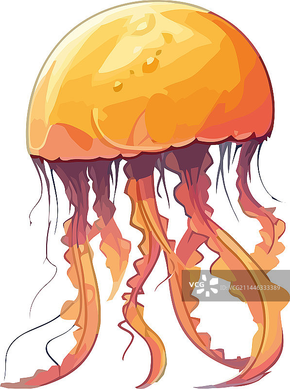 危险的水母海洋生物图标图片素材