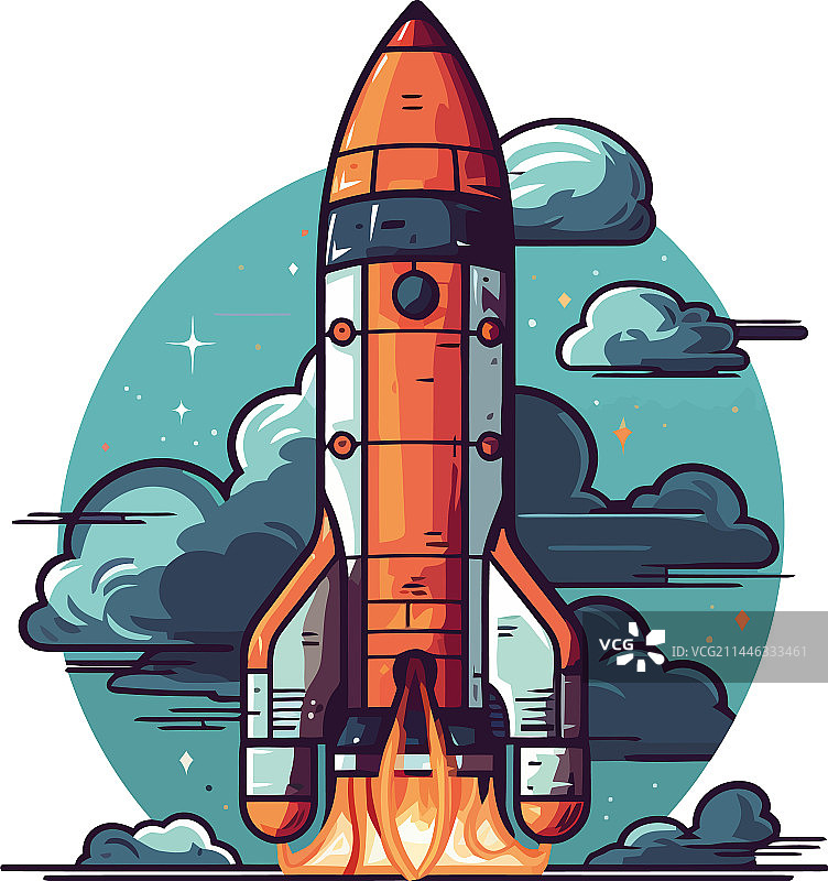 飞向银河系的宇宙飞船图片素材