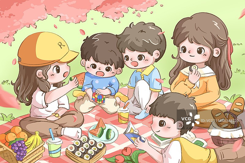 一起去野餐啦图片素材