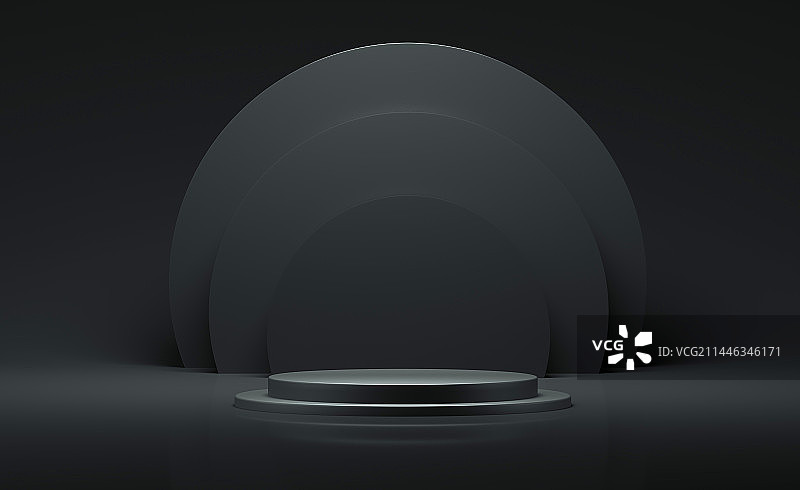 深色三维产品展台背景图片素材