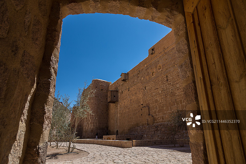 西奈山上的圣凯瑟琳修道院图片素材