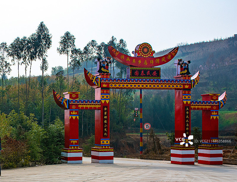 云南省宜良县耿家营乡河湾村图片素材