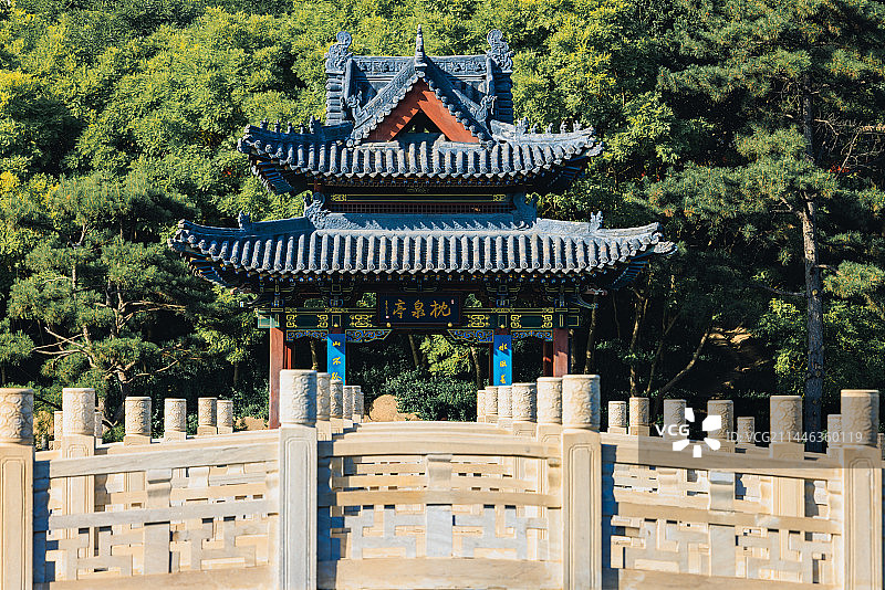 山西太原晋祠枕泉亭图片素材