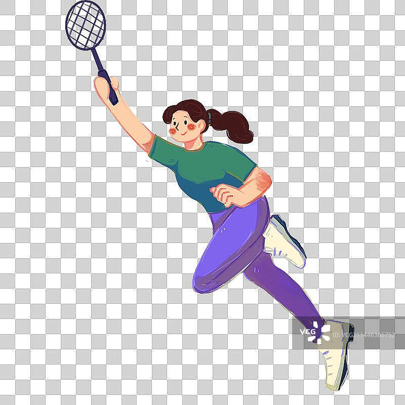 打羽毛球的人图片素材