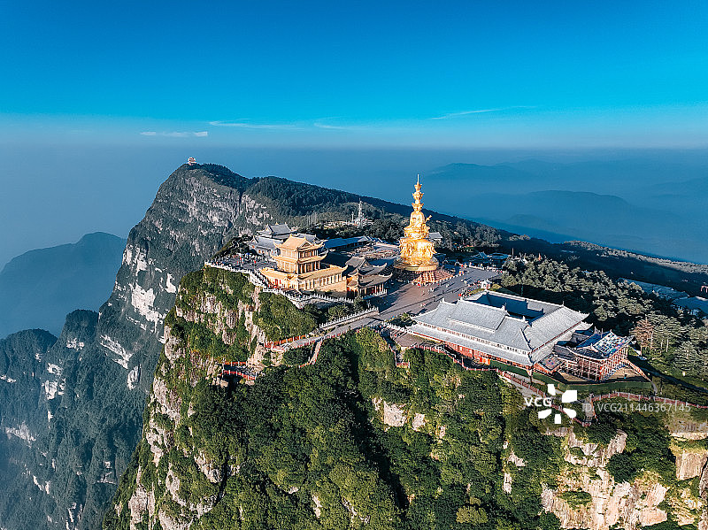 峨眉山金顶日出图片素材