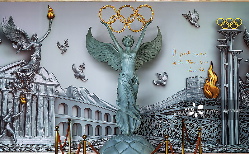 北京奥林匹克公园雕塑展图片素材