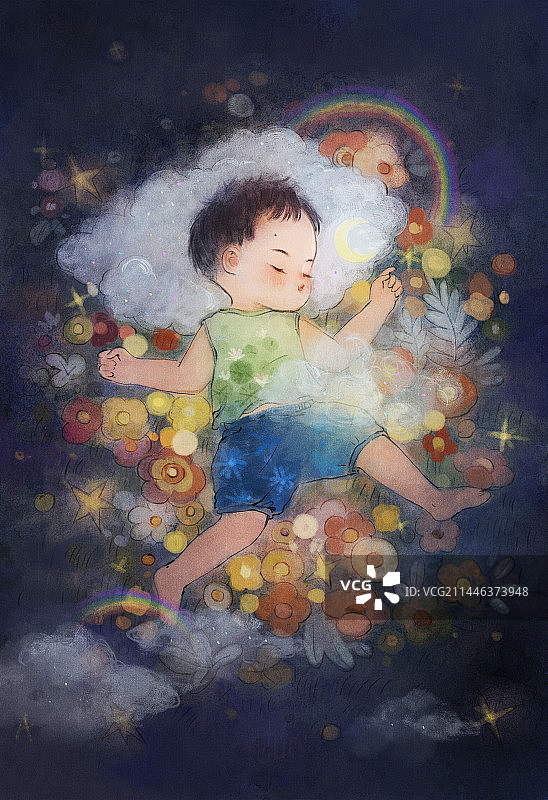 睡觉的小宝宝图片素材