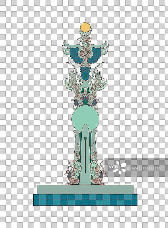 国风地标系列—芜湖鸠兹广场图片素材