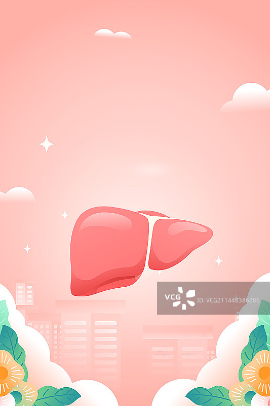 卡通世界肝炎日肝脏器官功能知识指南科普宣传医疗健康医生医师看病治疗医药疾病炎症生命安全渐变矢量插画图片素材