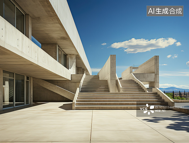【AI数字艺术】混凝土建筑图片素材