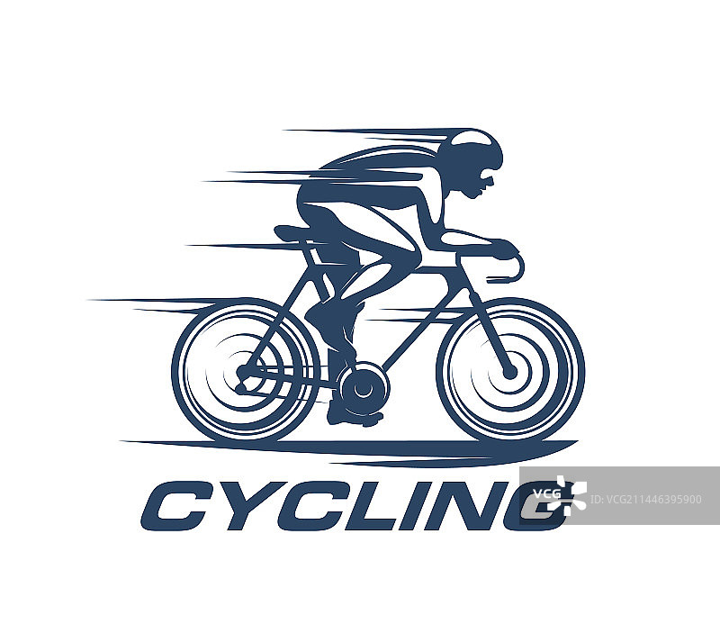 自行车赛车手剪影图标图片素材