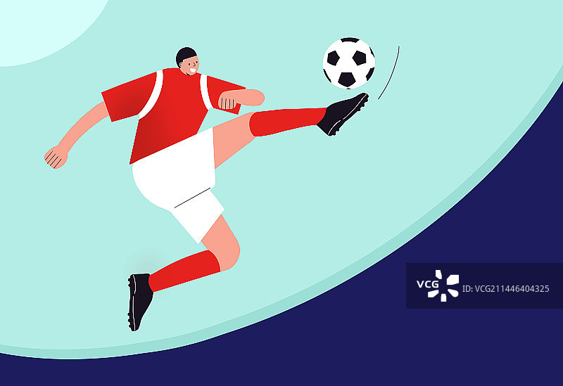 扁平风足球比赛插画图片素材