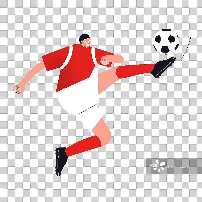 足球运动员插画元素图片素材