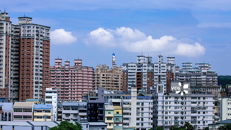 搭乘高铁途中拍摄的台中高铁沿线建筑图片素材