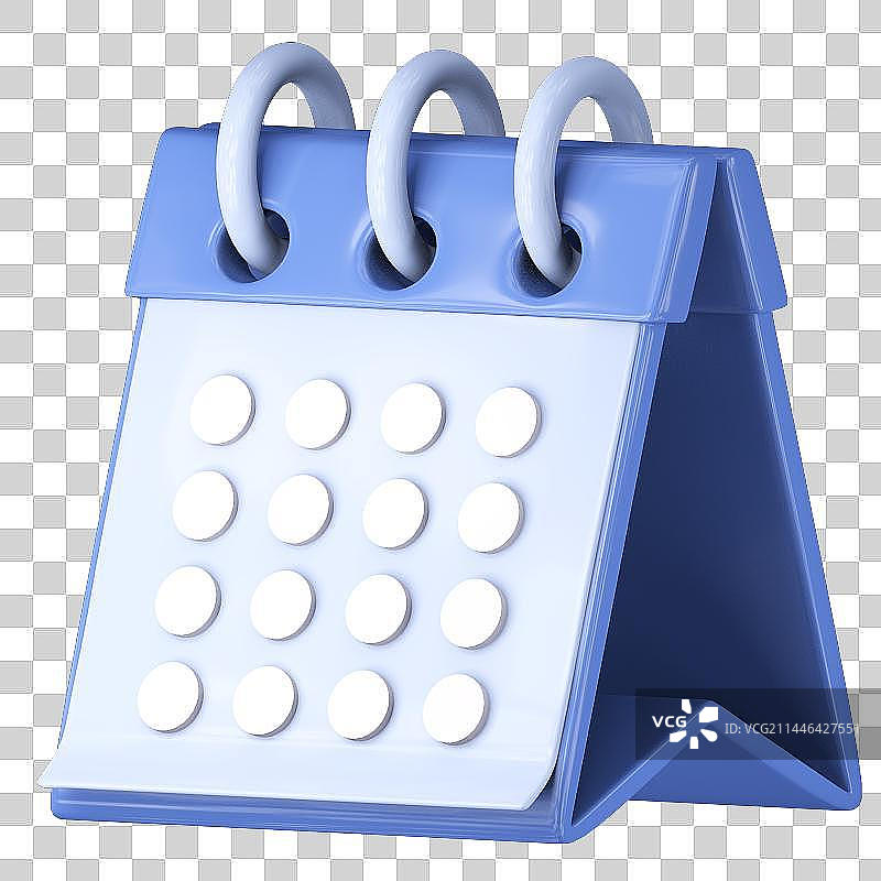 办公台历三维立体模型图片素材