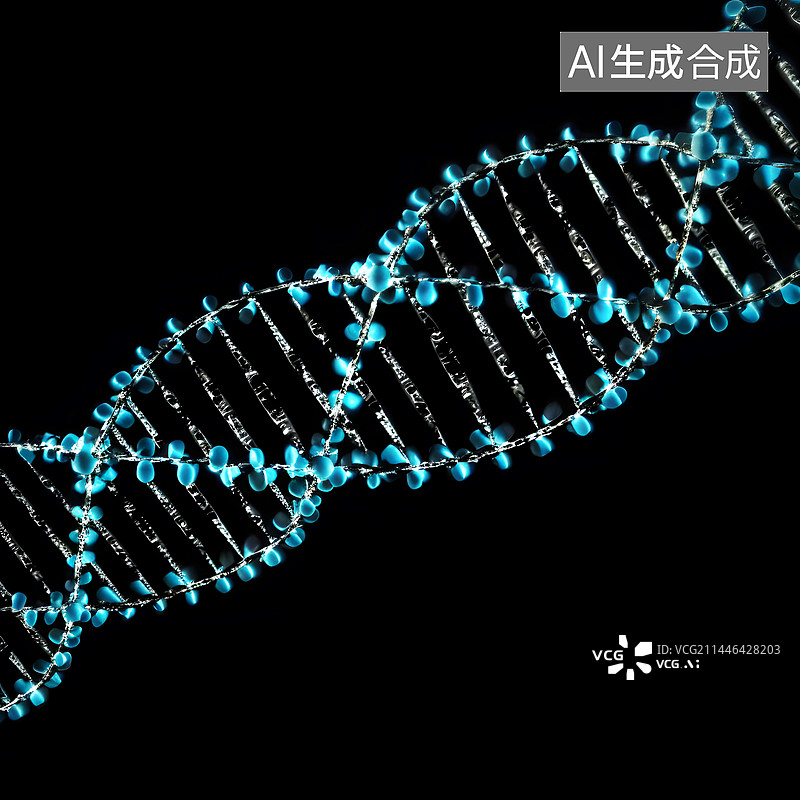 【AI数字艺术】AIGC:DNA概念背景图片素材