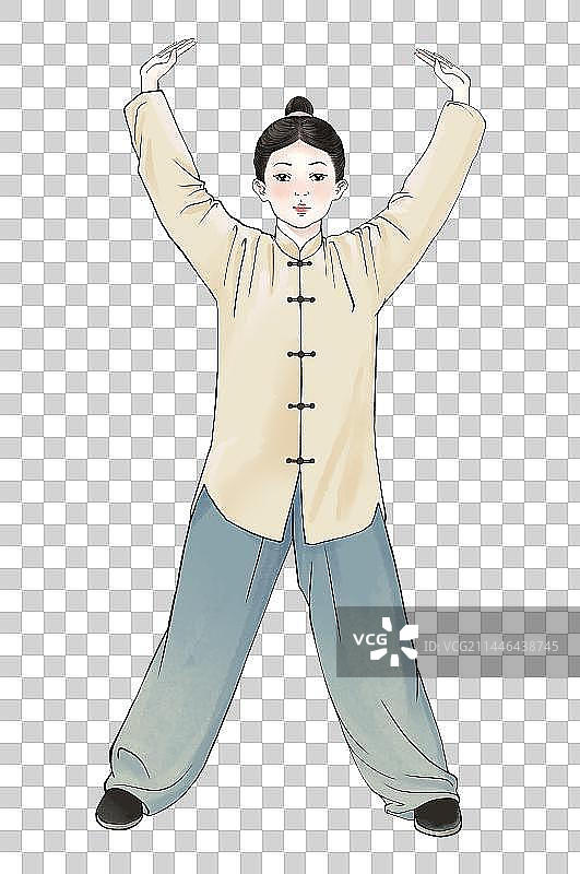 第一式 双手托天理三焦图片素材