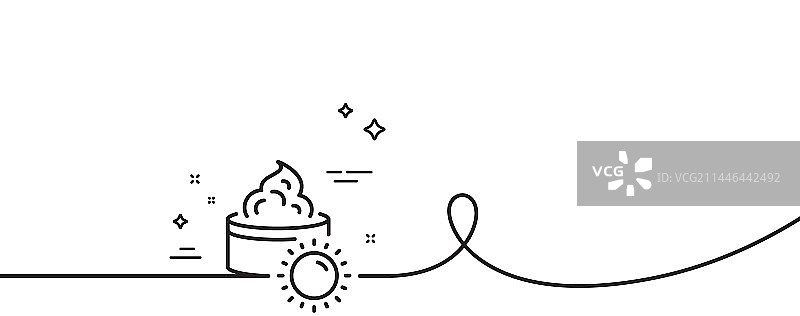 防晒霜线条图标，护肤标志化妆品图片素材