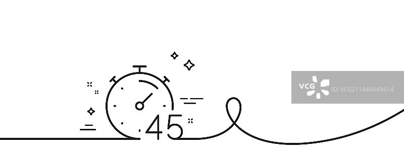 45分钟计时器线性图标图片素材