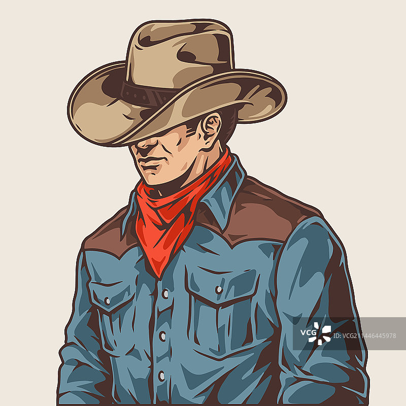 牛仔复古彩色标签图片素材