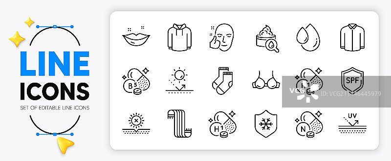 防晒健康面部图标图片素材