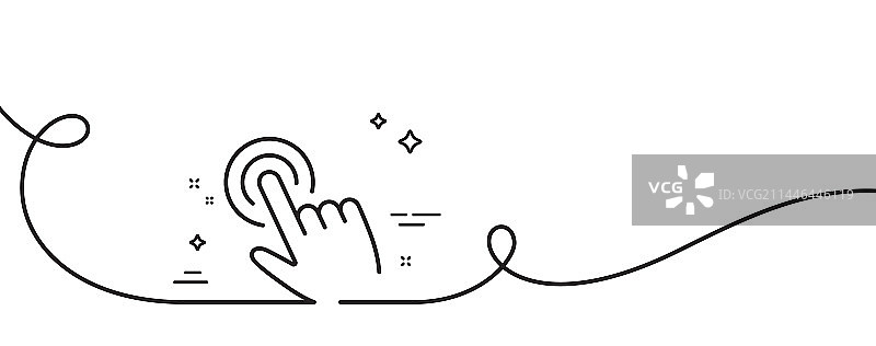 手形光标线条图标点击操作标志图片素材