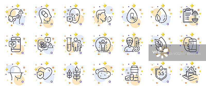 pH中性无麸质和面部轮廓图片素材