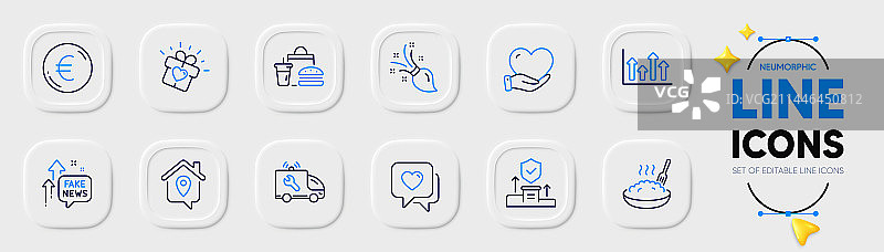 志愿工作、家和向上箭头线条图标图片素材