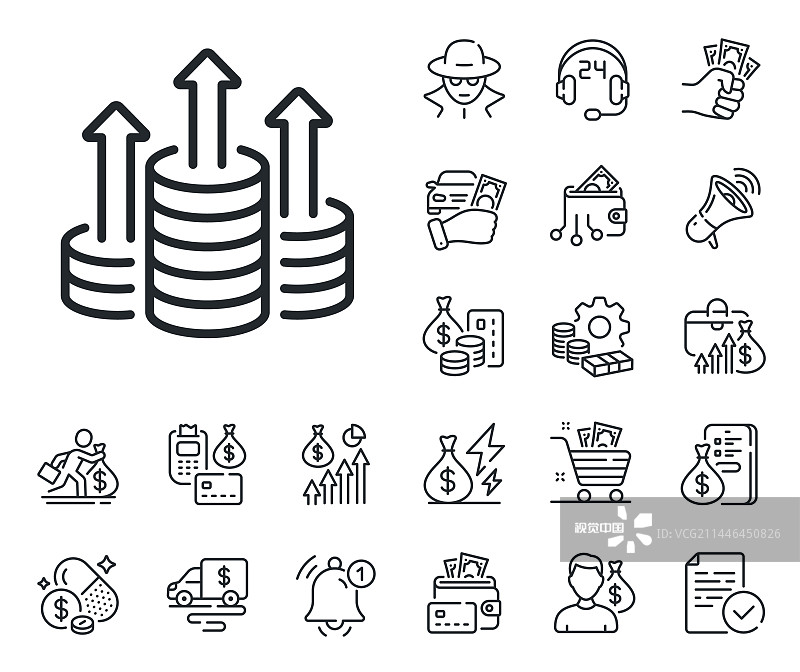 预算线图标钱获得签名现金钱图片素材