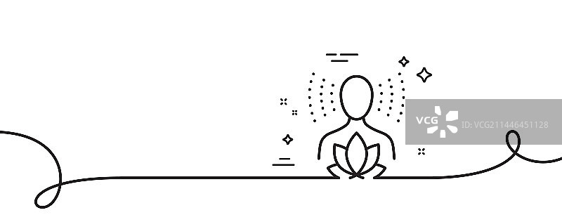 瑜伽平衡线条图标，冥想莲花标志图片素材