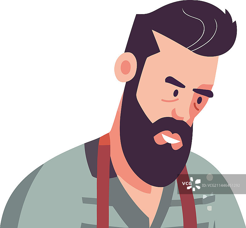 面容英俊的现代男子图片素材