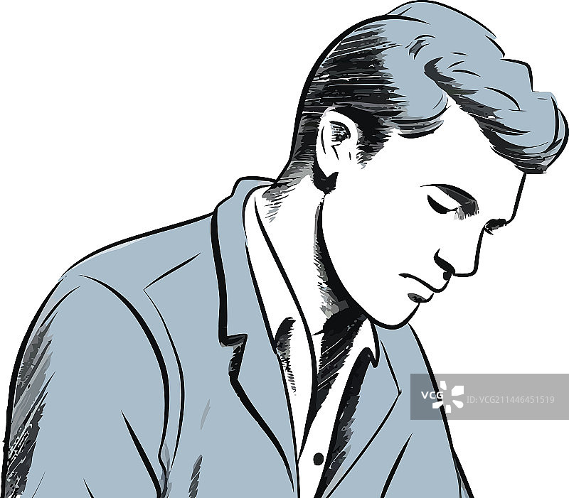 焦虑的男人设计图片素材