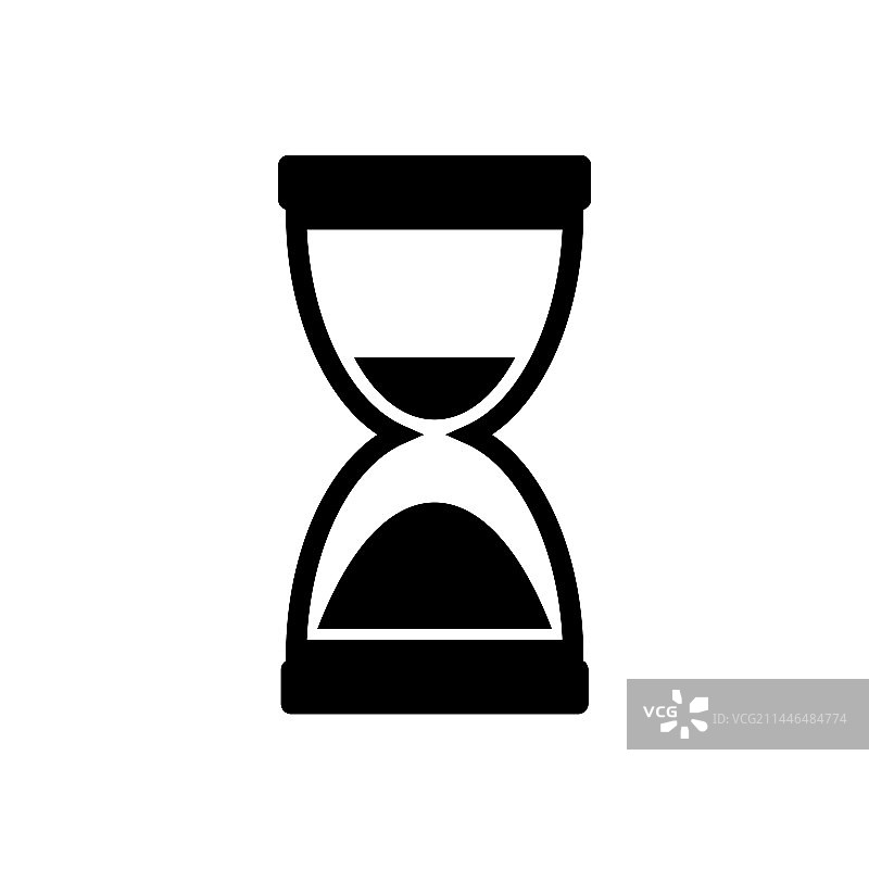 白色背景上的沙漏图标图片素材