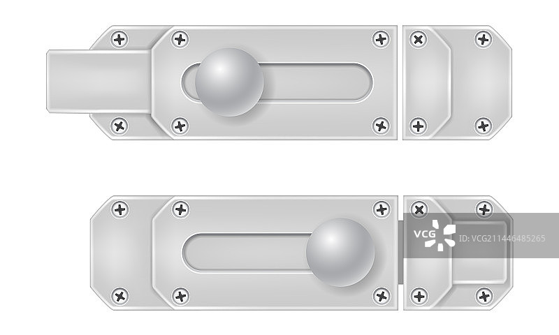 用于关闭门的金属闩锁图片素材