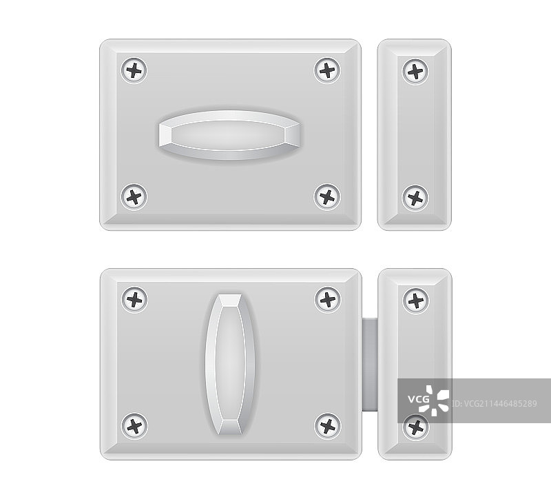 用于关闭门的金属闩锁图片素材