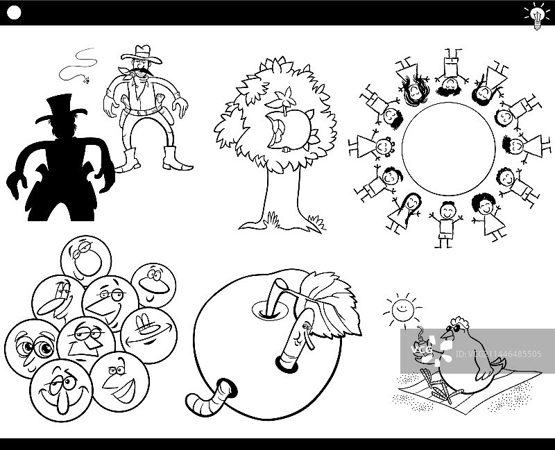 卡通概念或带漫画的谚语图片素材