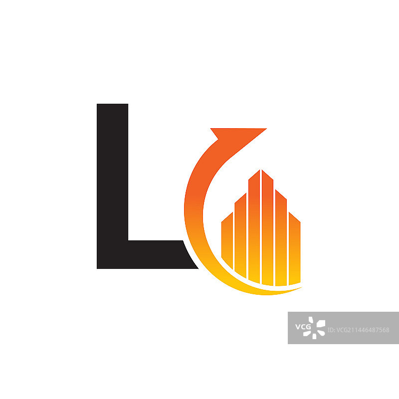 彩色字母L标志模板图片素材