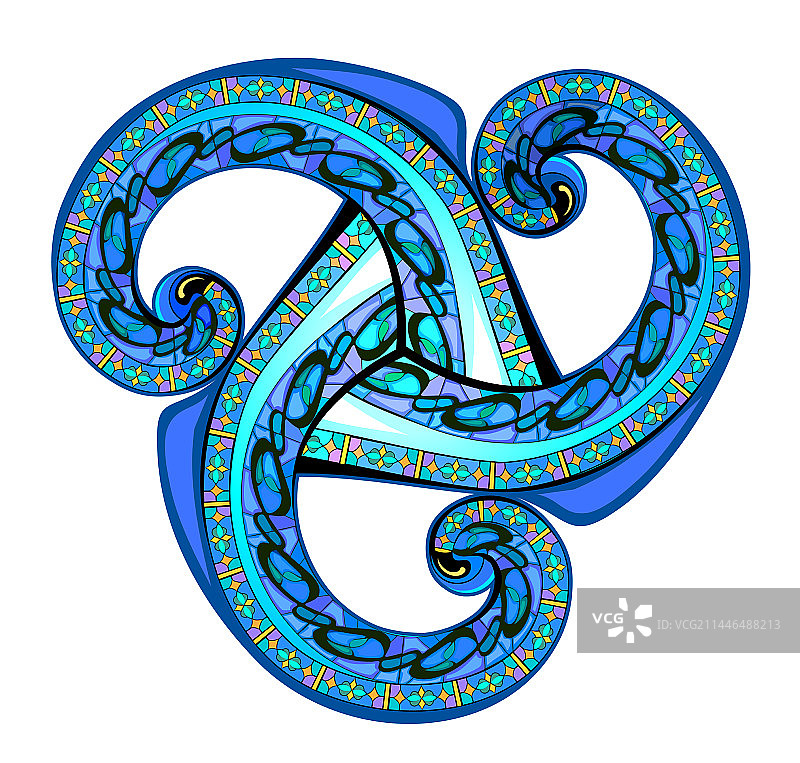 古老的爱尔兰民族魔法凯尔特符号图片素材