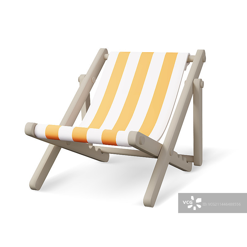 夏季休闲木制甲板沙滩躺椅图片素材